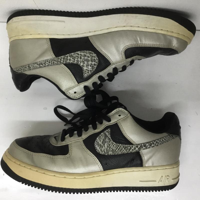 ナイキ NIKE スニーカー スニーカー AIR FORCE 1 エアフォース 1 黒蛇 624040-001 2001年製 27.0cm ロゴ、文字 X ヘビ柄 黒 / ブラック / X 銀 / シルバー /  メンズ USED 古着 中古 10097237
