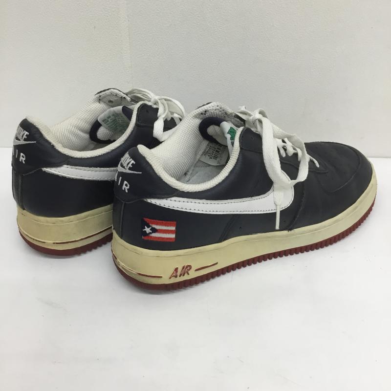 ナイキ NIKE スニーカー スニーカー AIR FORCE 1 PUERTO RICO 3 エアフォース 1 プエルトリコ 624040-411 2002年製 26.5cm ロゴ、文字 紺 / ネイビー /  メンズ USED 古着 中古 10097238