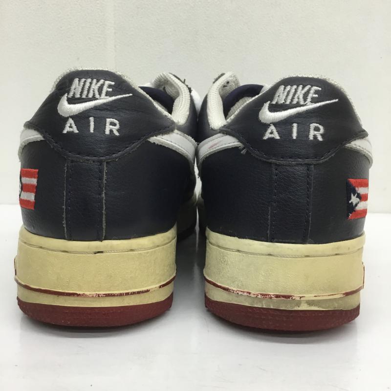 ナイキ NIKE スニーカー スニーカー AIR FORCE 1 PUERTO RICO 3 エアフォース 1 プエルトリコ 624040-411 2002年製 26.5cm ロゴ、文字 紺 / ネイビー /  メンズ USED 古着 中古 10097238