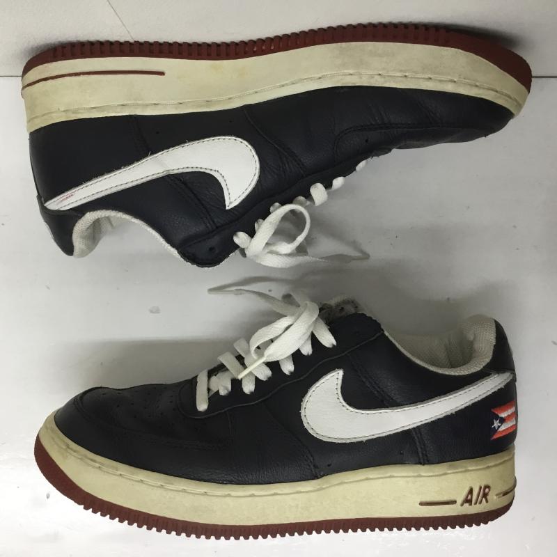 ナイキ NIKE スニーカー スニーカー AIR FORCE 1 PUERTO RICO 3 エアフォース 1 プエルトリコ 624040-411 2002年製 26.5cm ロゴ、文字 紺 / ネイビー /  メンズ USED 古着 中古 10097238