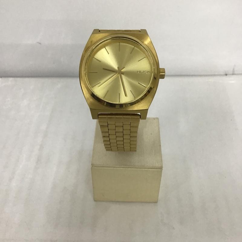 ニクソン NIXON 腕時計 アナログ（クォーツ式） A045126 TIMTE TELLE ALL GOLD 箱有 ロゴ、文字 金 / ゴールド /  メンズ USED 古着 中古 10097270