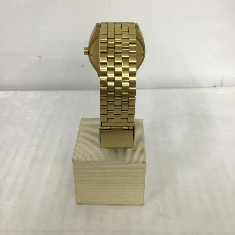 ニクソン NIXON 腕時計 アナログ（クォーツ式） A045126 TIMTE TELLE ALL GOLD 箱有 ロゴ、文字 金 / ゴールド /  メンズ USED 古着 中古 10097270