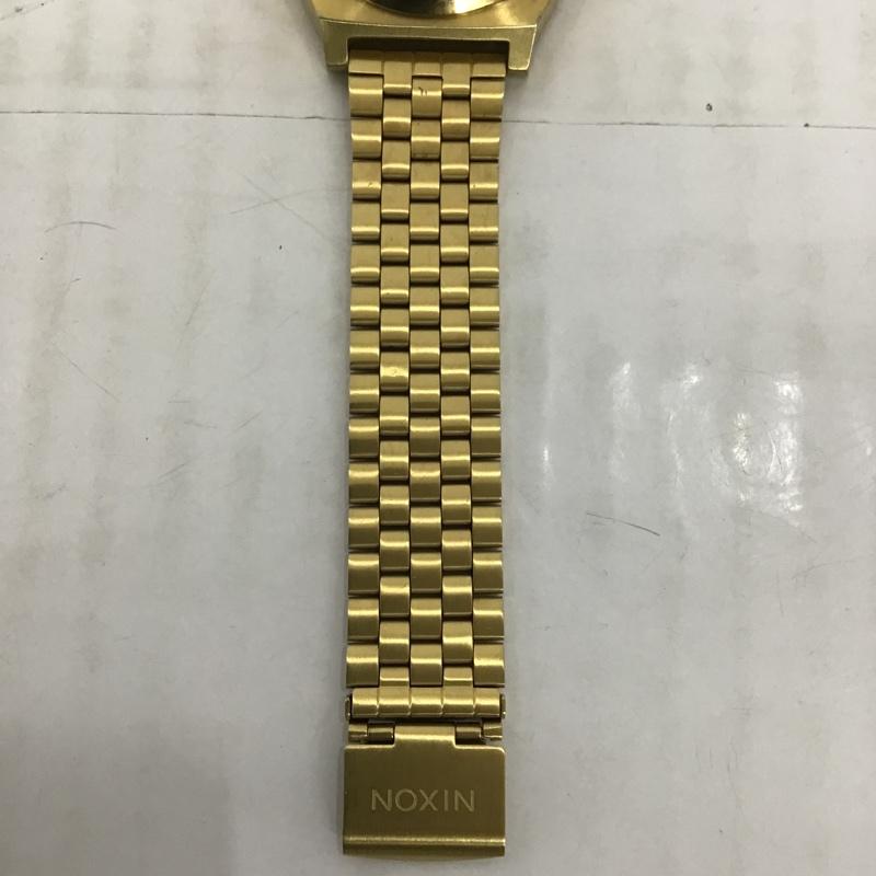 ニクソン NIXON 腕時計 アナログ（クォーツ式） A045126 TIMTE TELLE ALL GOLD 箱有 ロゴ、文字 金 / ゴールド /  メンズ USED 古着 中古 10097270