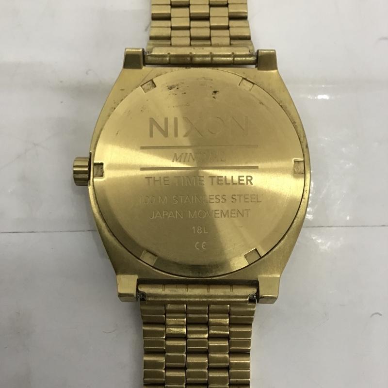 ニクソン NIXON 腕時計 アナログ（クォーツ式） A045126 TIMTE TELLE ALL GOLD 箱有 ロゴ、文字 金 / ゴールド /  メンズ USED 古着 中古 10097270