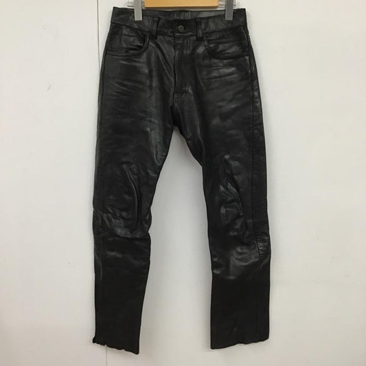 古着 USED ボトムス ボトムス レザーパンツ カジュアルパンツ ストレートパンツ 30インチ 無地 黒 / ブラック /  メンズ USED 古着 中古 10097285