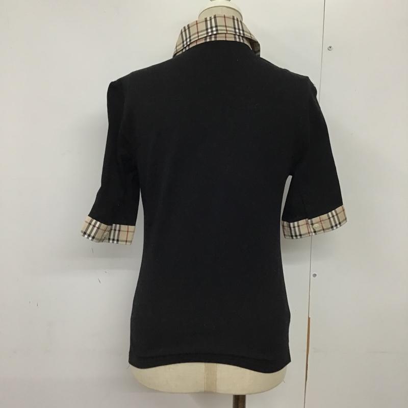 バーバリーロンドン Burberry London カットソー 半袖 FA076-015-09 スキッパーシャツ 1 ワンポイント 黒 / ブラック / X ベージュ / ベージュ / X 赤 / レッド / X 青 / ブルー /  レディース USED 古着 中古 10097309