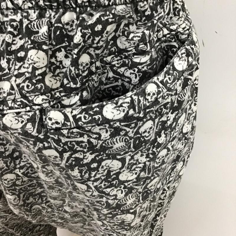 ステューシー STUSSY ボトムス ボトムス カジュアルパンツ ワイドパンツ ストレートパンツ 総柄パンツ S 総柄 白 / ホワイト / X 黒 / ブラック /  メンズ USED 古着 中古 10097313