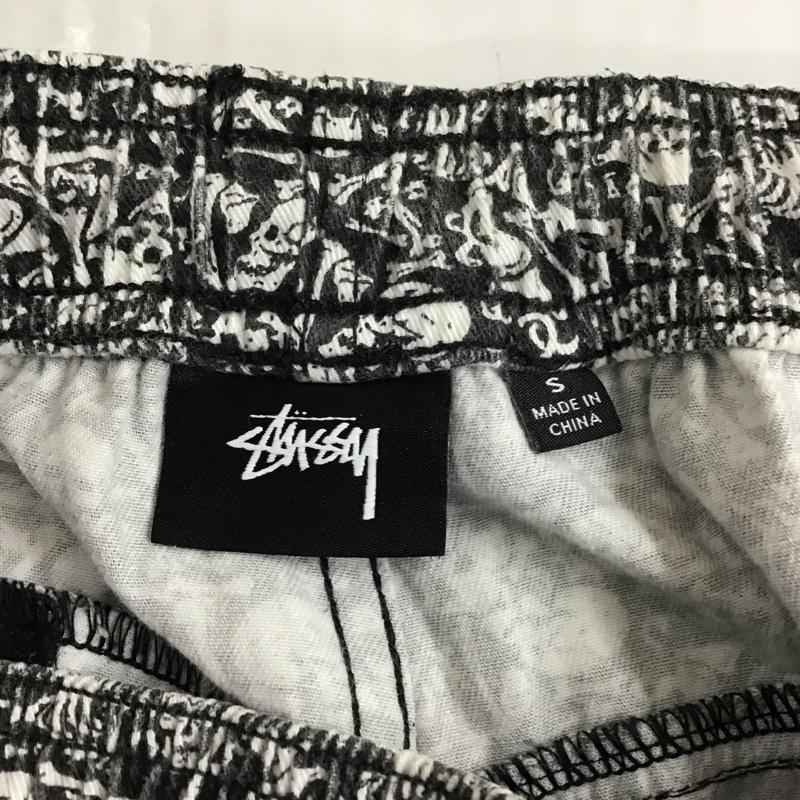ステューシー STUSSY ボトムス ボトムス カジュアルパンツ ワイドパンツ ストレートパンツ 総柄パンツ S 総柄 白 / ホワイト / X 黒 / ブラック /  メンズ USED 古着 中古 10097313