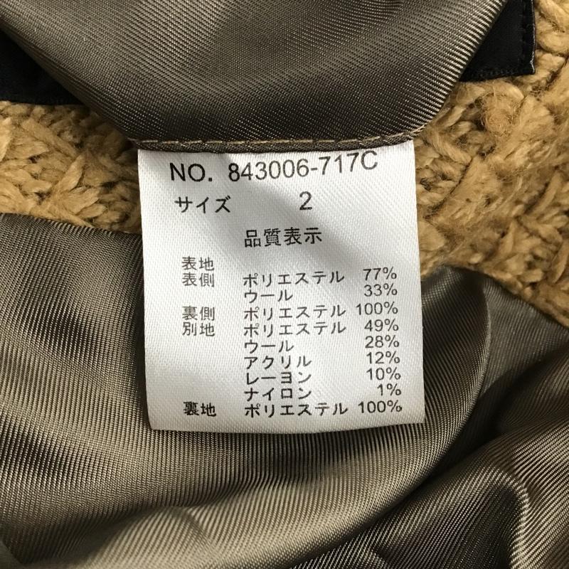 ノーアイディ NO ID. コート コート一般 843006-717C チェスターコート ロングコート アウター ロングジャケット 2 無地 キャメル / キャメル /  メンズ USED 古着 中古 10097321