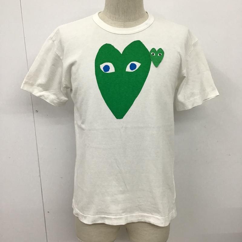 プレイコムデギャルソン PLAY COMME des GARCONS Tシャツ 半袖 AZ-T090 Tシャツ 半袖カットソー プリントTシャツ クルーネックカットソー M プリント 白 / ホワイト /  メンズ USED 古着 中古 10097353