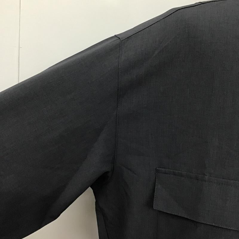 ジーユー GU シャツ、ブラウス 長袖 331-340910 ドライオーバーサイズCPOシャツ 長袖シャツ カラーシャツ カジュアルシャツ L 無地 灰 / グレー /  メンズ USED 古着 中古 10097372