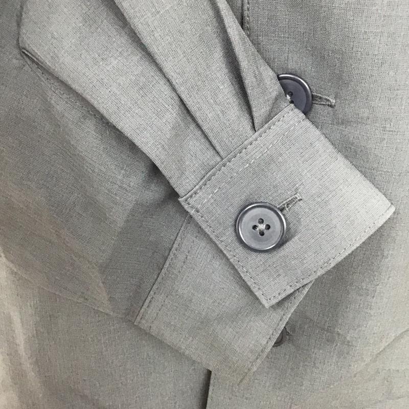 ジーユー GU シャツ、ブラウス 長袖 331-340910 ドライオーバーサイズCPOシャツ 長袖シャツ カラーシャツ カジュアルシャツ L 無地 灰 / グレー /  メンズ USED 古着 中古 10097372