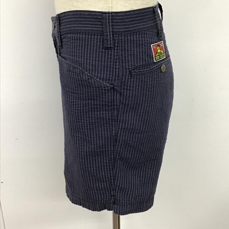 ベンデイビス BEN DAVIS パンツ ショートパンツ ハーフパンツ ショートパンツ カジュアルパンツ ストライプパンツ 30インチ ストライプ 紺 / ネイビー /  メンズ USED 古着 中古 10097389