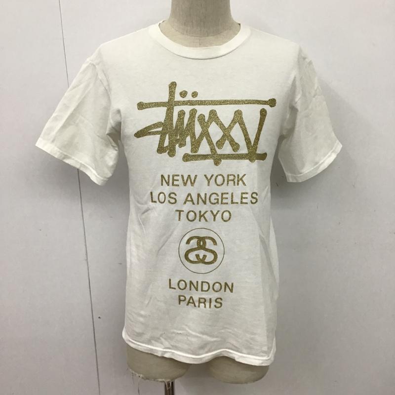 ステューシー STUSSY Tシャツ 半袖 S ロゴ、文字 白 / ホワイト /  メンズ USED 古着 中古 10097394