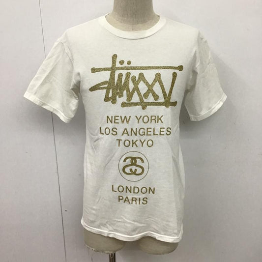 ステューシー STUSSY Tシャツ 半袖 S ロゴ、文字 白 / ホワイト /  メンズ USED 古着 中古 10097394