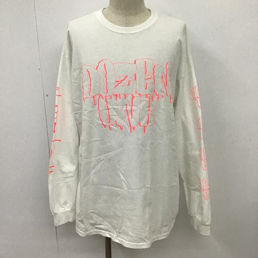 ダズンワン DOZEN ONE カットソー 長袖 XL プリント 白 / ホワイト /  メンズ USED 古着 中古 10097400