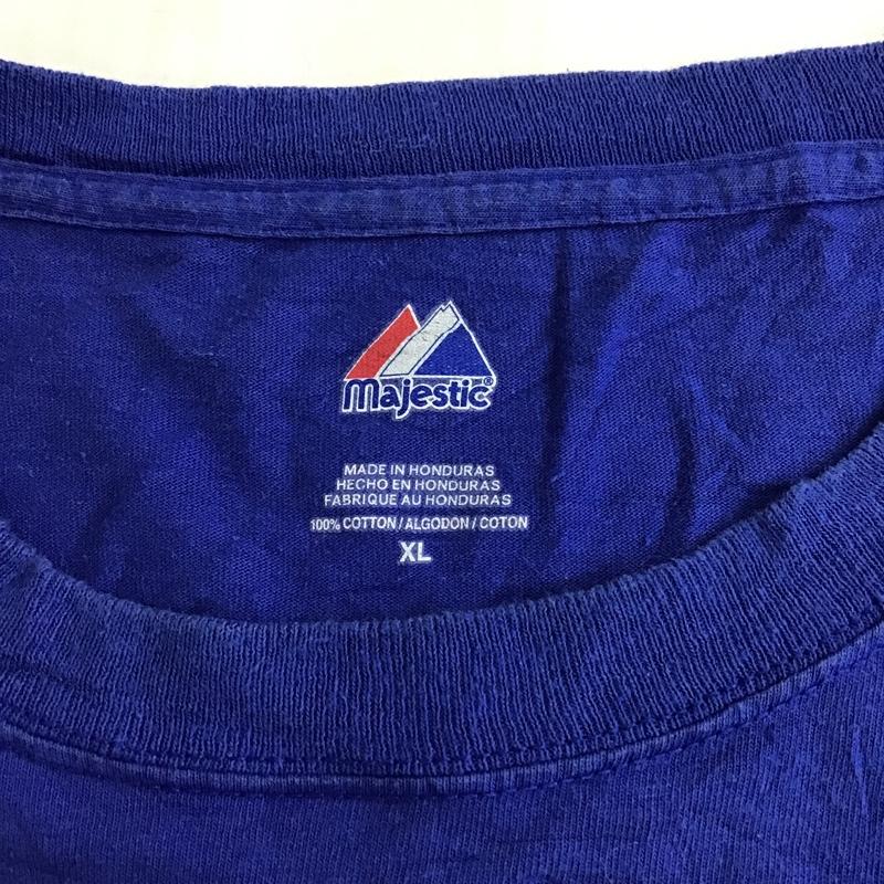 マジェスティック MAJESTIC Tシャツ 半袖 XL プリント 青 / ブルー /  メンズ USED 古着 中古 10097404