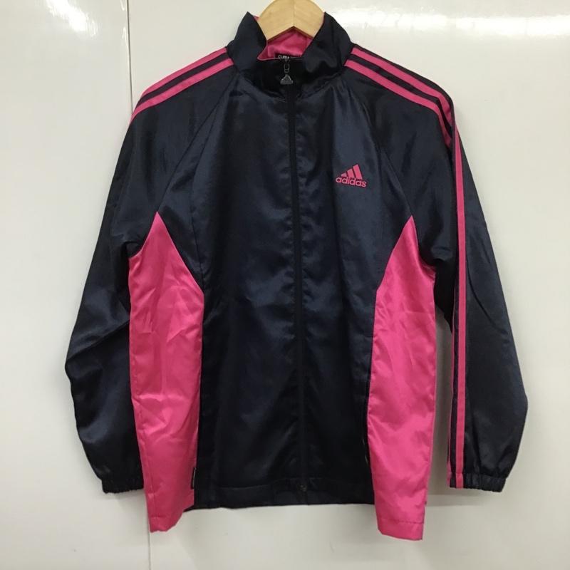 アディダス adidas ジャケット、上着 ジャケット、ブレザー ジップアップジャケット ジャンパー ジャケット カジュアルジャケット ジップアップジャージ スポーツウェア 150cm ロゴ、文字 マルチカラー / マルチカラー /  ボーイズ USED 古着 中古 10097414