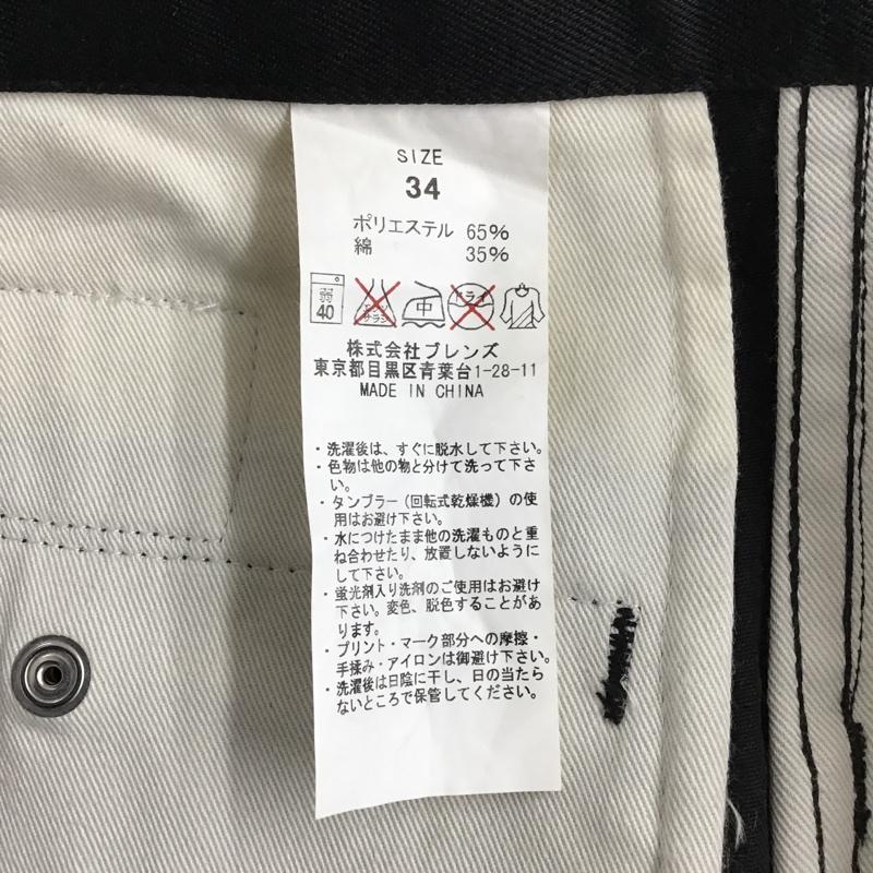 ベンデイビス BEN DAVIS パンツ ショートパンツ カジュアルパンツ 七分丈パンツ ショートパンツ ハーフパンツ 34 無地 黒 / ブラック /  メンズ USED 古着 中古 10097417
