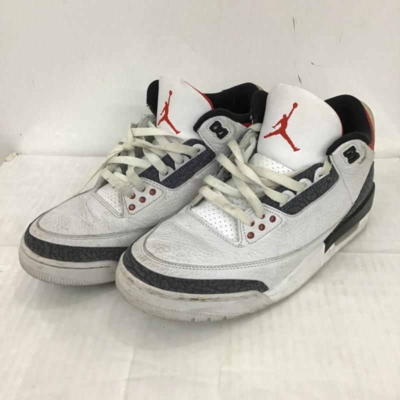 ナイキ NIKE スニーカー スニーカー CZ6433-100 AIR JORDAN 3 RETRO SE-T 27.5cm 27.5cm ロゴ、文字 白 / ホワイト / X 黒 / ブラック / X 赤 / レッド /  メンズ USED 古着 中古 10097429