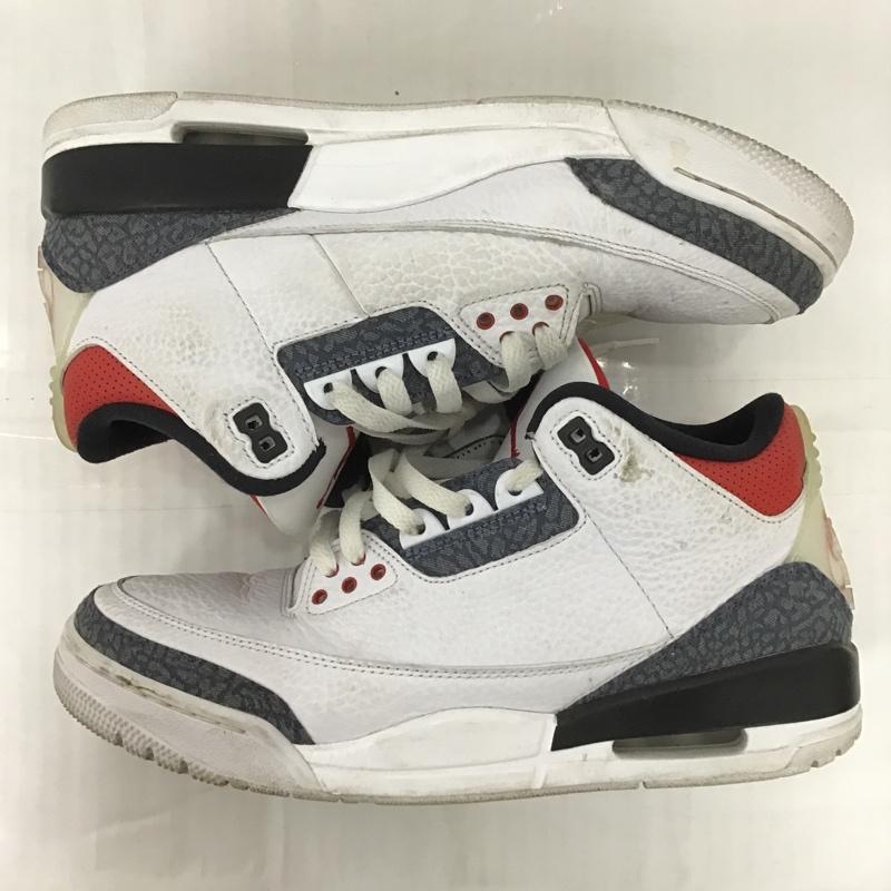 ナイキ NIKE スニーカー スニーカー CZ6433-100 AIR JORDAN 3 RETRO SE-T 27.5cm 27.5cm ロゴ、文字 白 / ホワイト / X 黒 / ブラック / X 赤 / レッド /  メンズ USED 古着 中古 10097429