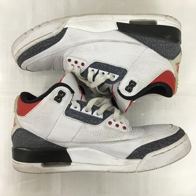 ナイキ NIKE スニーカー スニーカー CZ6433-100 AIR JORDAN 3 RETRO SE-T 27.5cm 27.5cm ロゴ、文字 白 / ホワイト / X 黒 / ブラック / X 赤 / レッド /  メンズ USED 古着 中古 10097429