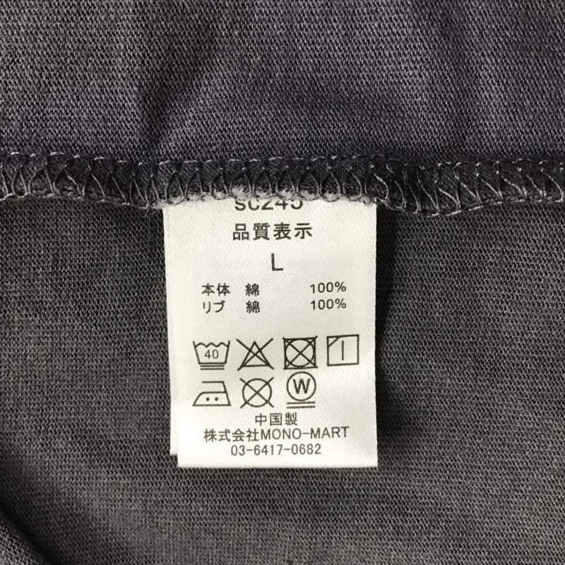 モノマート MONO-MART カットソー 長袖 長袖カットソー クルーネックカットソー ロングスリーブカットソー プリントTシャツ L プリント 灰 / グレー /  メンズ USED 古着 中古 10097485