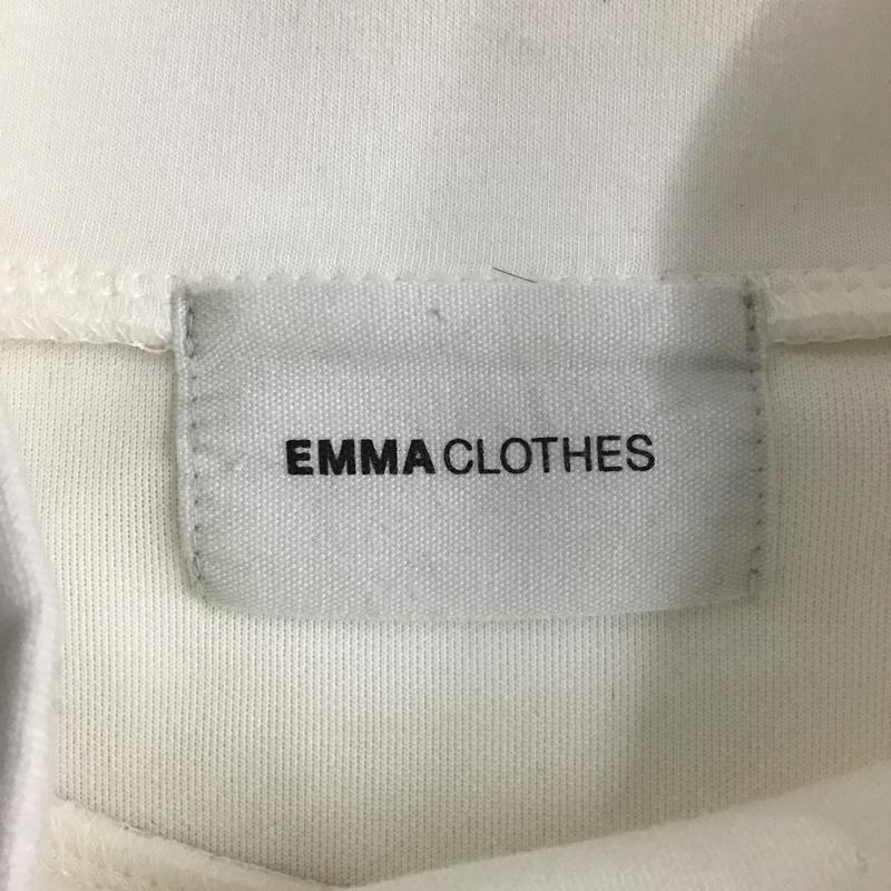 エマクローズ EMMA CLOTHES カットソー 長袖 長袖カットソー クルーネックカットソー ロングスリーブカットソー タートルネック M 無地 白 / ホワイト /  メンズ USED 古着 中古 10097488