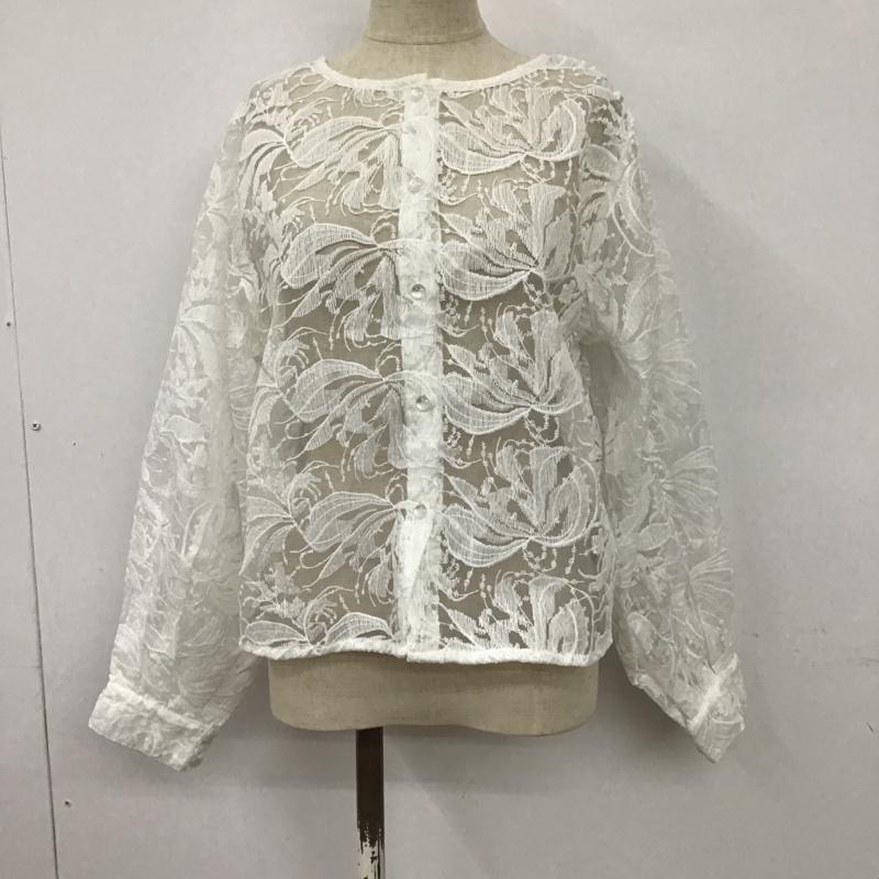 オリーブデオリーブ OLIVE des OLIVE カーディガン 長袖 6031040170 オーガン刺繍前釦ブラウス 長袖カーディガン 総柄 シースルーカットソー FREE 総柄 白 / ホワイト /  レディース USED 古着 中古 10097507