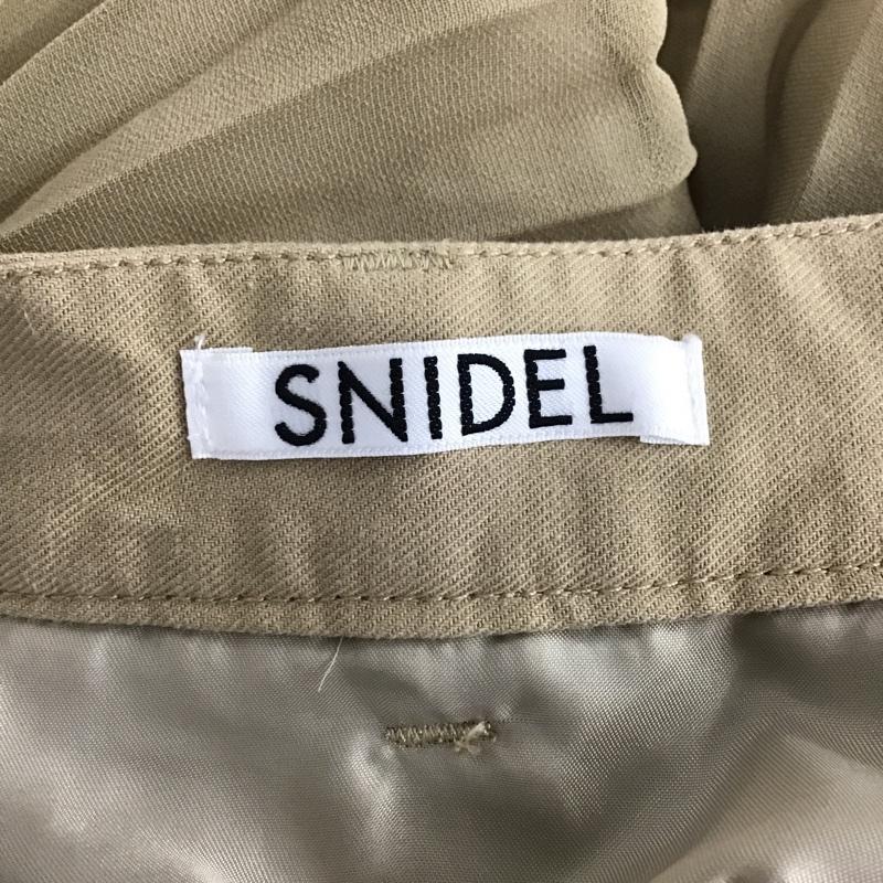 スナイデル SNIDEL スカート ロングスカート SWFS194137 ウエストスウィッチプリーツスカート ロングスカート プリーツスカート カジュアルスカート 0 無地 ベージュ / ベージュ /  レディース USED 古着 中古 10097516