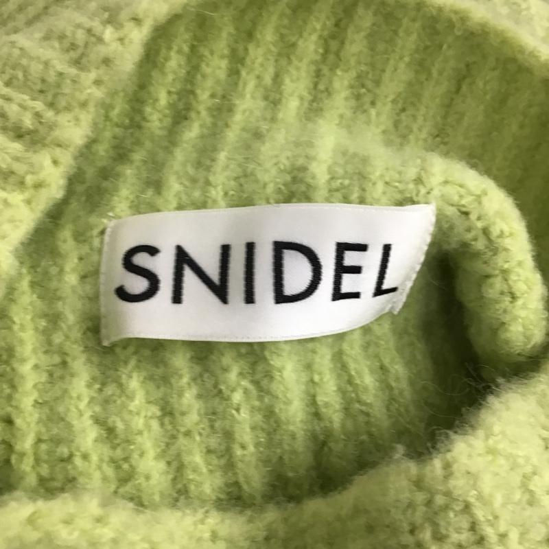 スナイデル SNIDEL ニット、セーター 長袖 SWNT185071 ハイネック デザインニット 長袖ニット セーター FREE 無地 緑 / グリーン /  レディース USED 古着 中古 10097523