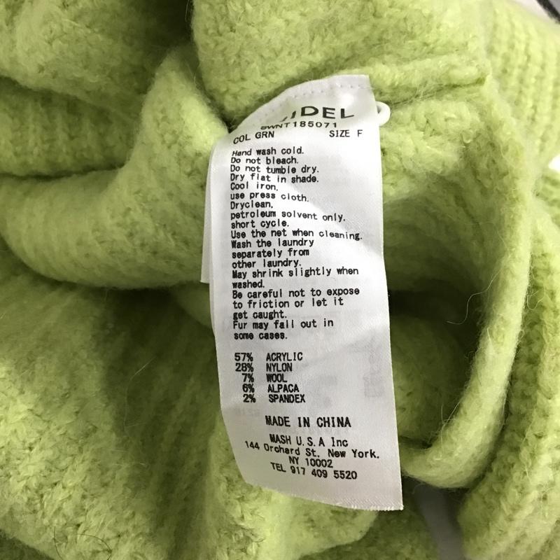 スナイデル SNIDEL ニット、セーター 長袖 SWNT185071 ハイネック デザインニット 長袖ニット セーター FREE 無地 緑 / グリーン /  レディース USED 古着 中古 10097523