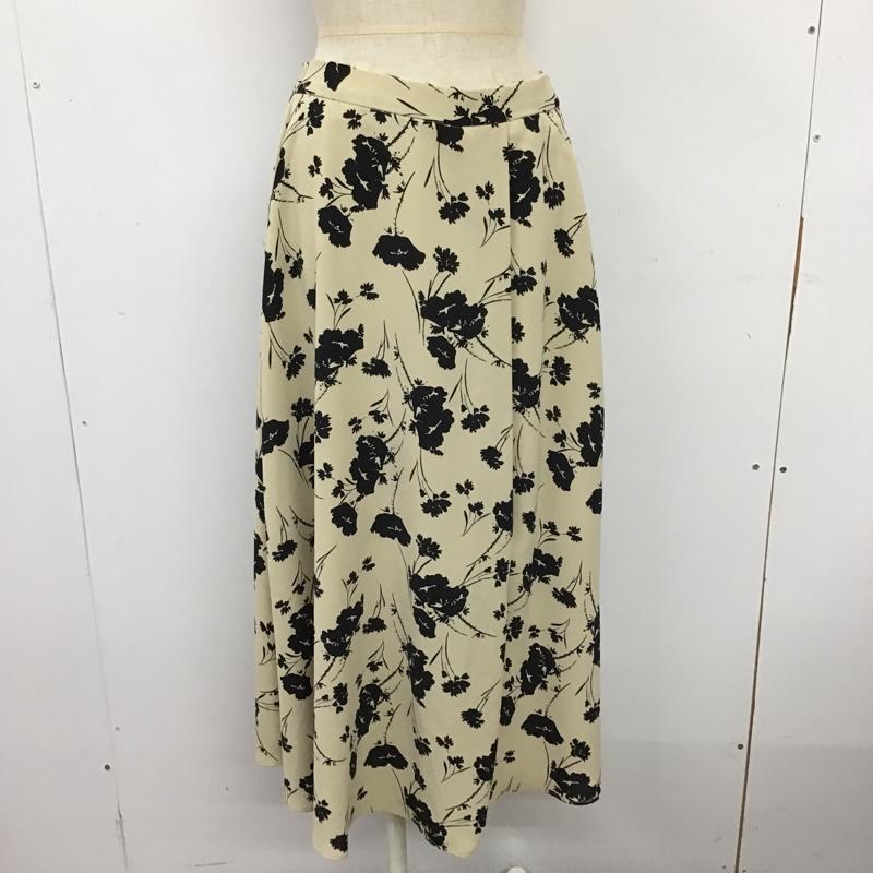アパートバイローリーズ apart by lowrys スカート ロングスカート AP250224TK 花柄タックスカート ロングスカート カジュアルスカート フレアスカート M 総柄 X 花柄 黒 / ブラック / X ベージュ / ベージュ /  レディース USED 古着 中古 10097528