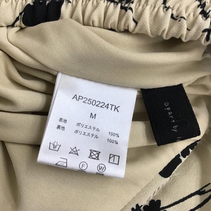 アパートバイローリーズ apart by lowrys スカート ロングスカート AP250224TK 花柄タックスカート ロングスカート カジュアルスカート フレアスカート M 総柄 X 花柄 黒 / ブラック / X ベージュ / ベージュ /  レディース USED 古着 中古 10097528