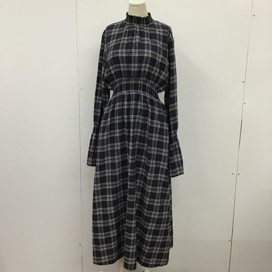 マウジー MOUSSY ワンピース ロングスカート 010BAH30-7140 FLARESLEEVE CHECKDRESS 1 チェック 紺 / ネイビー / X 白 / ホワイト / X 赤 / レッド /  レディース USED 古着 中古 10097538