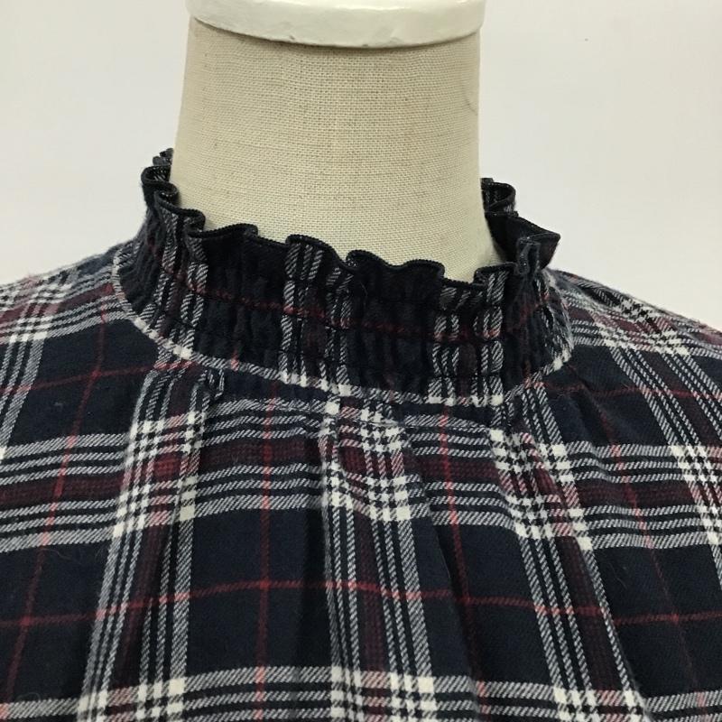 マウジー MOUSSY ワンピース ロングスカート 010BAH30-7140 FLARESLEEVE CHECKDRESS 1 チェック 紺 / ネイビー / X 白 / ホワイト / X 赤 / レッド /  レディース USED 古着 中古 10097538