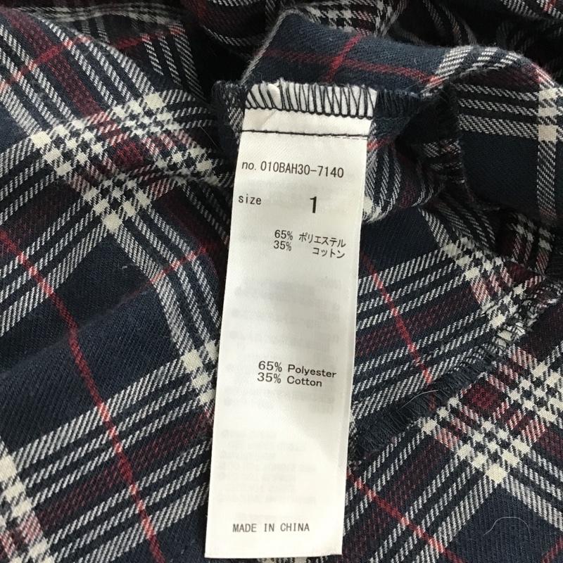 マウジー MOUSSY ワンピース ロングスカート 010BAH30-7140 FLARESLEEVE CHECKDRESS 1 チェック 紺 / ネイビー / X 白 / ホワイト / X 赤 / レッド /  レディース USED 古着 中古 10097538