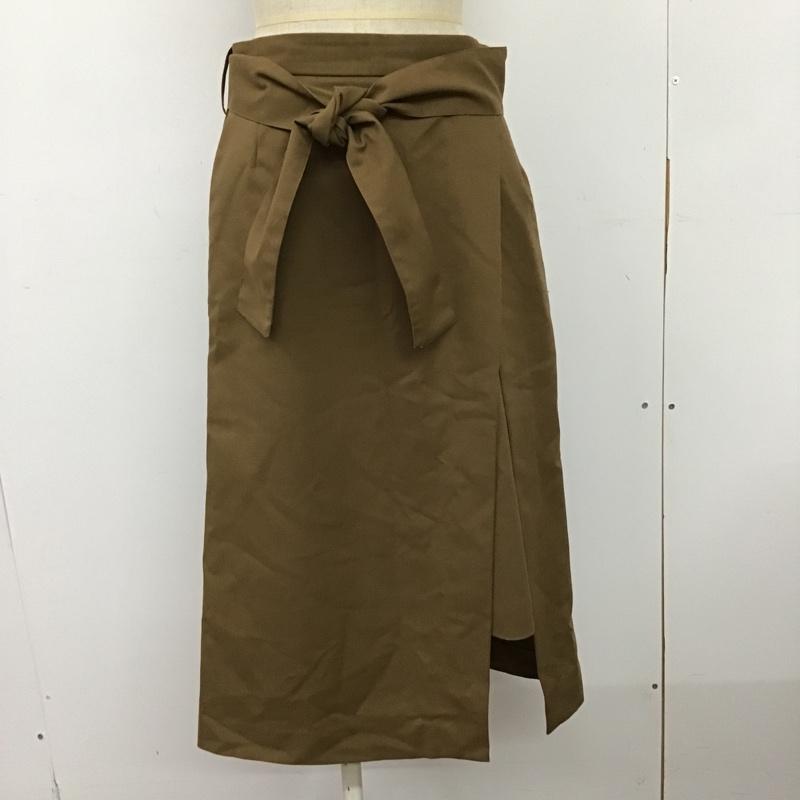 ジャーナルスタンダード JOURNAL STANDARD スカート ひざ丈スカート 16-060-400-9210-1-0 ウエストリボン 無地 茶 / ブラウン /  レディース USED 古着 中古 10097548