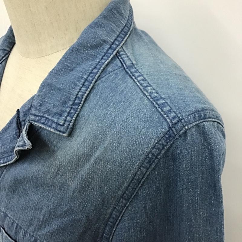 ワールドワーカーズ WORLD WORKERS ジャケット、上着 ジャケット、ブレザー 12-020-312-0009-3-0 デニムシャツジャケット ロングジャケット 長袖ジャケット 前開ジャケット M 無地 インディゴ / インディゴ /  メンズ USED 古着 中古 10097551