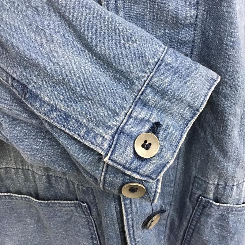 ワールドワーカーズ WORLD WORKERS ジャケット、上着 ジャケット、ブレザー 12-020-312-0009-3-0 デニムシャツジャケット ロングジャケット 長袖ジャケット 前開ジャケット M 無地 インディゴ / インディゴ /  メンズ USED 古着 中古 10097551