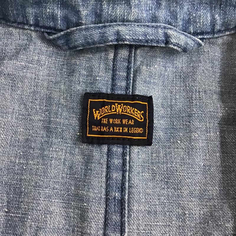ワールドワーカーズ WORLD WORKERS ジャケット、上着 ジャケット、ブレザー 12-020-312-0009-3-0 デニムシャツジャケット ロングジャケット 長袖ジャケット 前開ジャケット M 無地 インディゴ / インディゴ /  メンズ USED 古着 中古 10097551