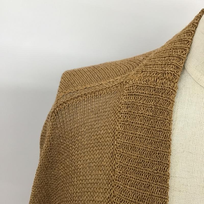 グリーンレーベルリラクシング green label relaxing カーディガン 長袖 3528-181-0565 CR LI RY 2PK LONGカーディガン 無地 茶 / ブラウン /  レディース USED 古着 中古 10097560