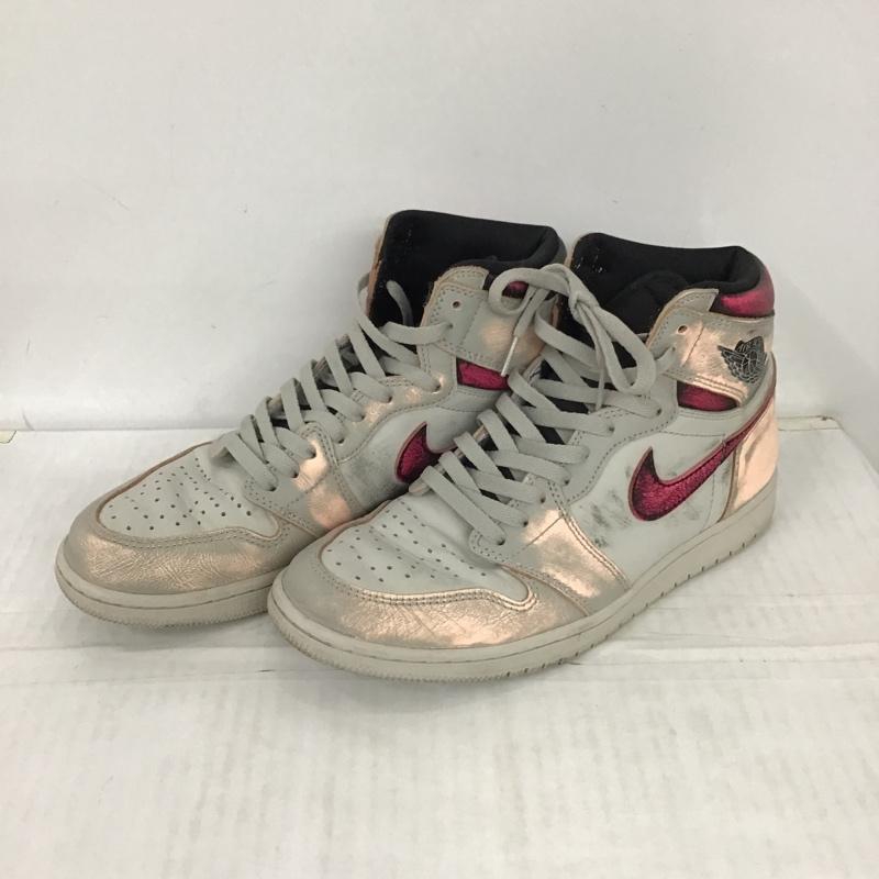 ナイキ NIKE スニーカー スニーカー CD6578-006 AIR JORDAN 1 RETRO HIGH OG DEFIANT 28cm 28.0cm ロゴ、文字 灰 / グレー / X 黒 / ブラック / X 桃 / ピンク /  メンズ USED 古着 中古 10097575