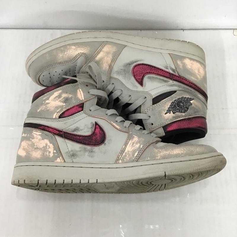 ナイキ NIKE スニーカー スニーカー CD6578-006 AIR JORDAN 1 RETRO HIGH OG DEFIANT 28cm 28.0cm ロゴ、文字 灰 / グレー / X 黒 / ブラック / X 桃 / ピンク /  メンズ USED 古着 中古 10097575