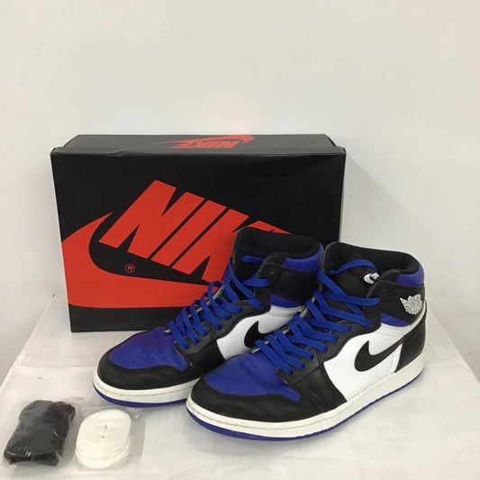 ナイキ NIKE スニーカー スニーカー 555088 041 AIR JORDAN 1 RETRO HIGH OG 28.5cm 箱有 28.5cm ロゴ、文字 白 / ホワイト / X 黒 / ブラック / X 青 / ブルー /  メンズ USED 古着 中古 10097576