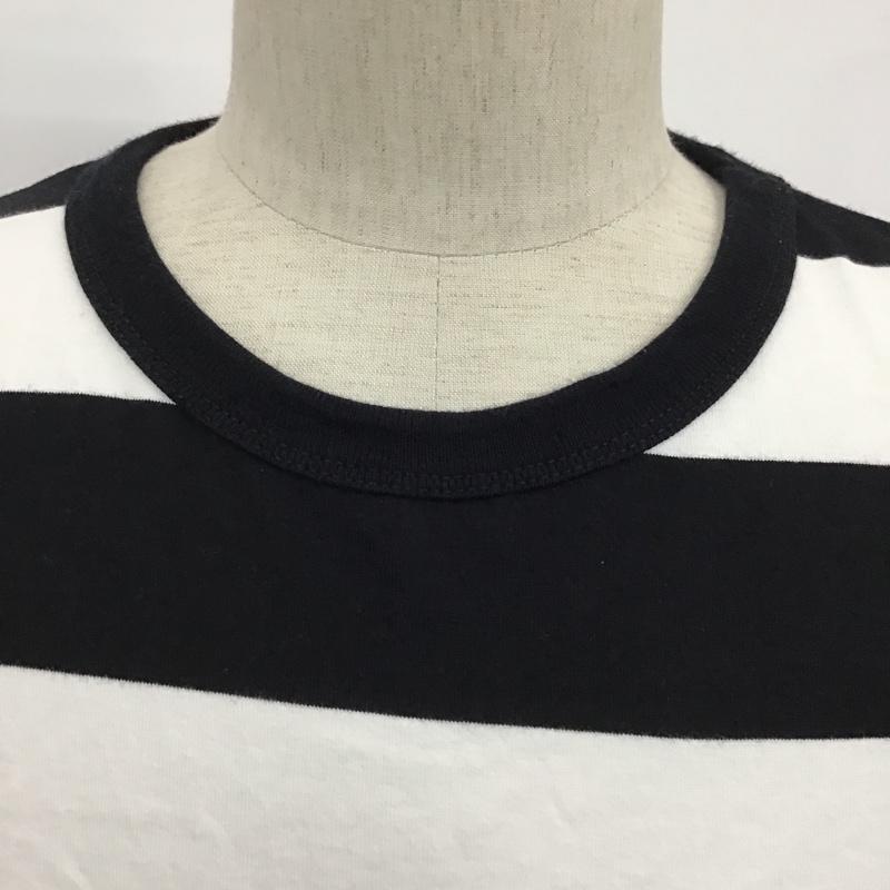 ショット schott Tシャツ 半袖 3193067 ボーダー XL ロゴ、文字 白 / ホワイト / X 黒 / ブラック /  メンズ USED 古着 中古 10097590