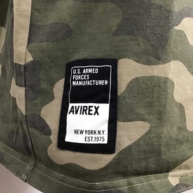 アヴィレックス AVIREX Tシャツ 半袖 6103393 ビッグロゴ XL カモフラージュ柄・迷彩 黒 / ブラック / X カーキ / カーキ / X ベージュ / ベージュ /  メンズ USED 古着 中古 10097592