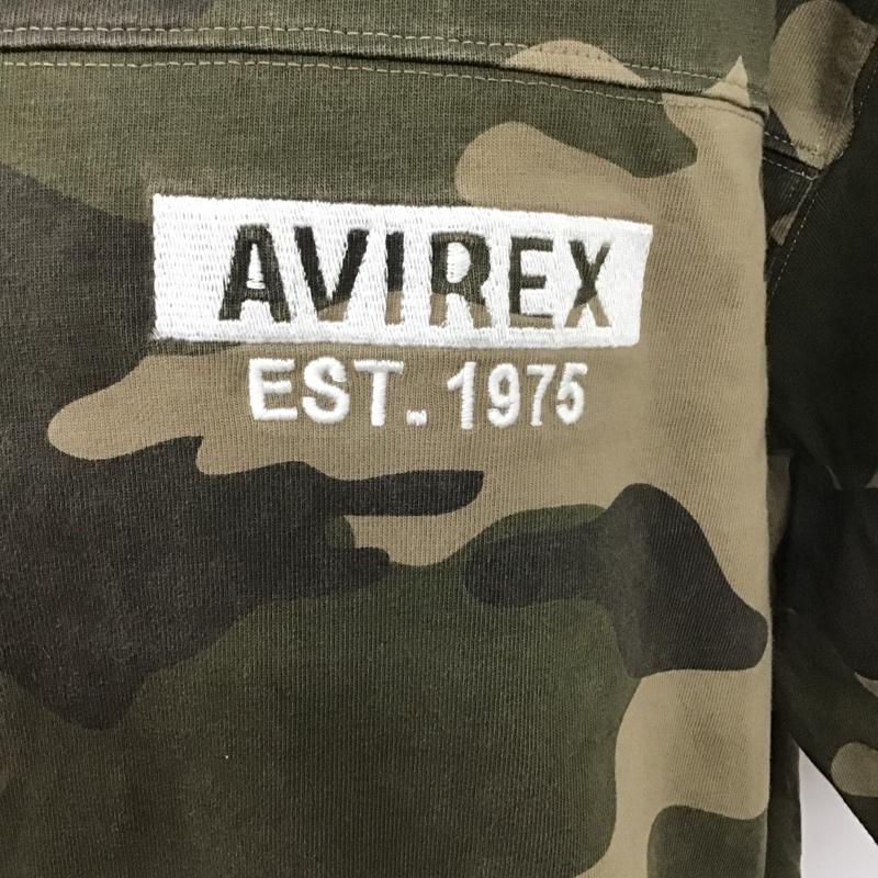 アヴィレックス AVIREX Tシャツ 半袖 6103393 ビッグロゴ XL カモフラージュ柄・迷彩 黒 / ブラック / X カーキ / カーキ / X ベージュ / ベージュ /  メンズ USED 古着 中古 10097592