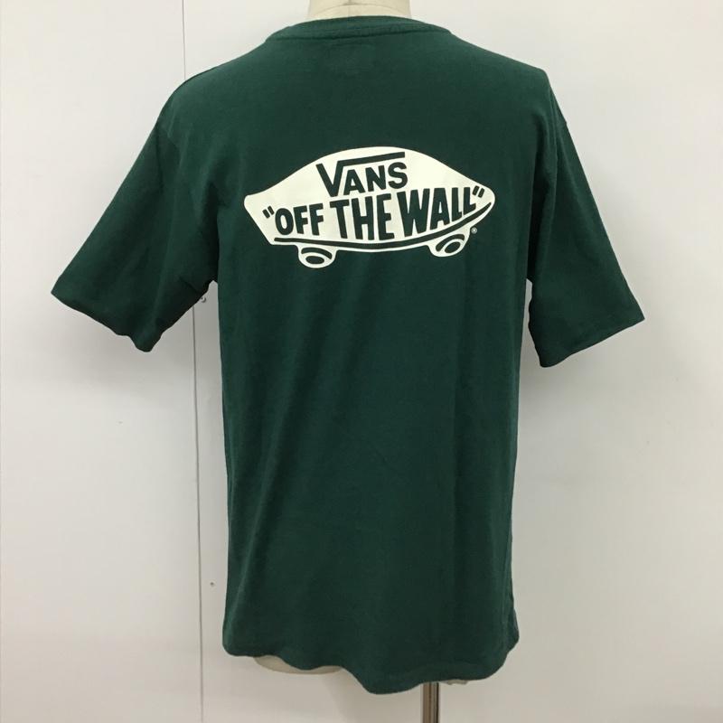 バンズ VANS Tシャツ 半袖 120K1010300 胸ポケット バックプリント M ロゴ、文字 緑 / グリーン /  メンズ USED 古着 中古 10097623