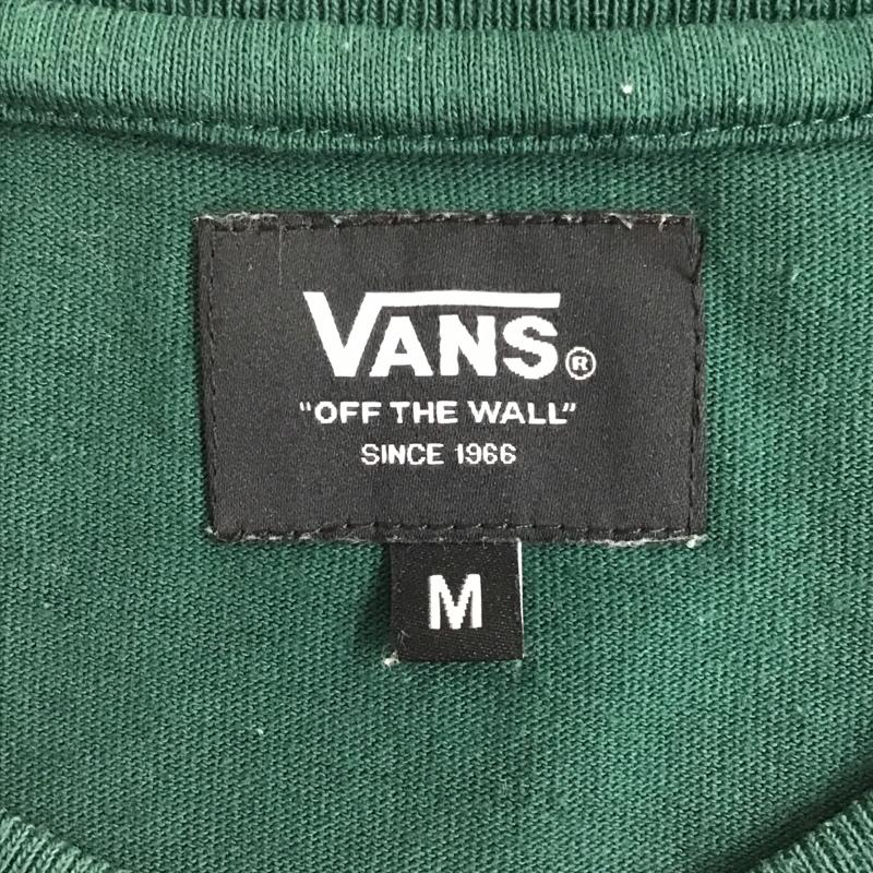 バンズ VANS Tシャツ 半袖 120K1010300 胸ポケット バックプリント M ロゴ、文字 緑 / グリーン /  メンズ USED 古着 中古 10097623